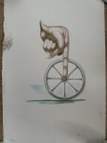Jules Perahim L&#039;Alphabet cromolitografie numerotata si semnata de autor