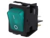 Comutator Bascule ON-OFF 16A 250V Verde Neon