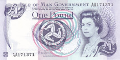 Bancnota Isle of Man 1 Pound (2009) - P40c UNC foto