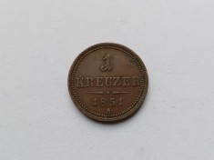 Austria -1 kreuzer 1851A Stare buna
