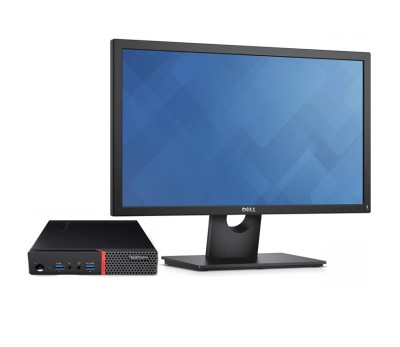 Pachet Calculator Second Hand Lenovo ThinkCentre M700 Mini PC, Intel Core i5-6400T 2.20 - 2.80GHz, 8GB DDR4, 256GB SSD + Monitor 24 Inch NewTechnology foto
