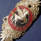 PEGAS - Siglă veche, originală de Bicicletă - Tablă Embosată