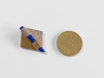 Pandant din argint cu lapis lazuli si zirconii #66 foto