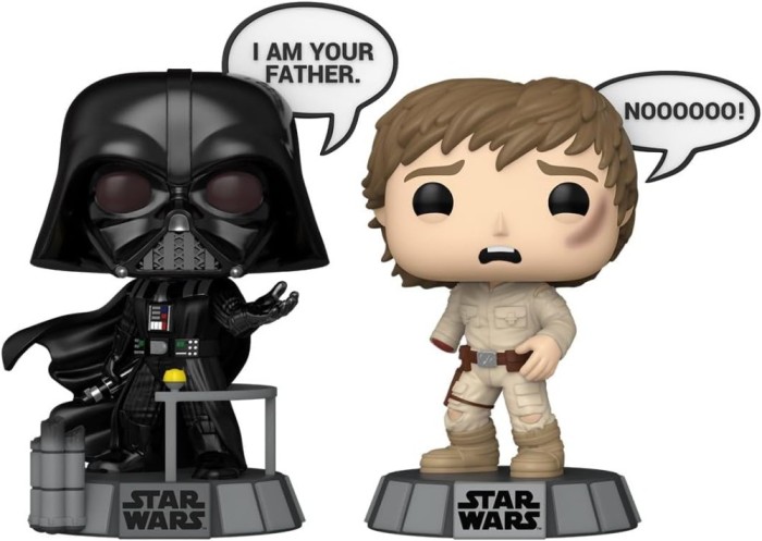 Set 2 figurine - Funko Pop! Star Wars: Darth Vader &amp; Luke Skywalker | Funko