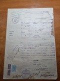 Document primaria municipiului galati - anul 1945 - flancat cu 3 timbre fiscale