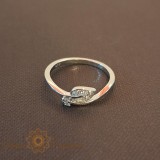 Inel din argint rodiat SIlver Leaf