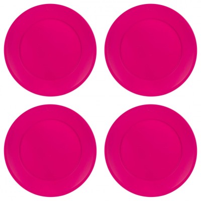 Set farfurii 4 piese pentru fructe, din plastic, fucsia, diametru 20 cm foto