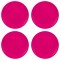 Set farfurii 4 piese pentru fructe, din plastic, fucsia, diametru 20 cm