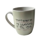 Cana, 360 ml, Alb/Crem cu mesaj