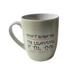 Cana, 360 ml, Alb/Crem cu mesaj