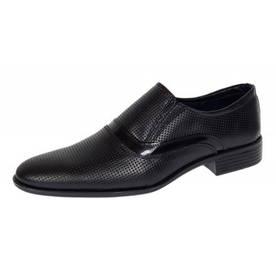 Pantofi barbati eleganti din piele naturala Negru GKR1PFN foto