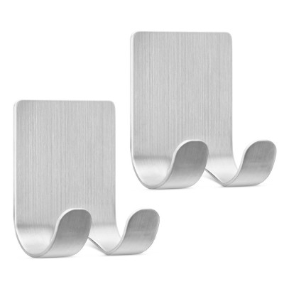 Set 2 Suporti autoadezivi pentru aparat de ras, Kwmobile, Argintiu, Zinc, 53125.01 foto