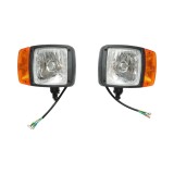 Set lampi fata cu semnalizare 12/24V pentru JCB 3CX si 3DX