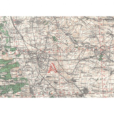 Harta Craiova si imprej., British Army, 1943, 50x70cm, repro foto