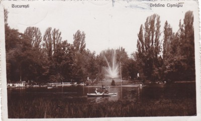 BUCURESTI GRADINA CISMIGIU CIRCULATA 1938 . foto