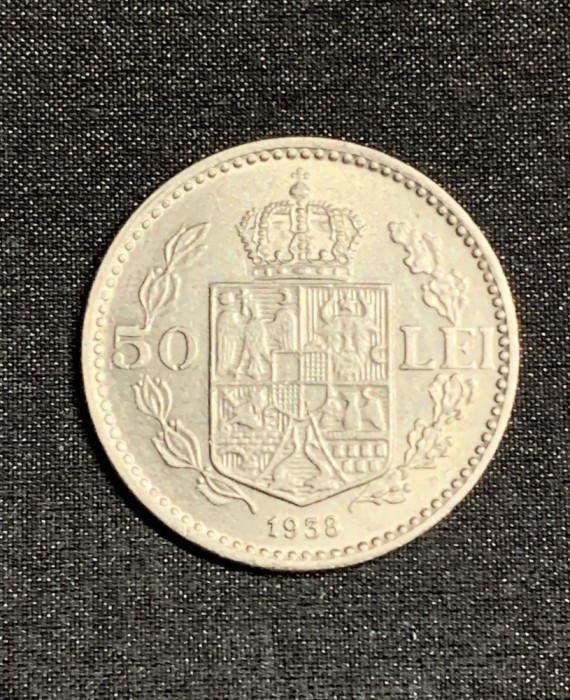 Moneda 50 lei 1938 Romania