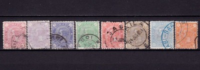 ✅ RO 1890 ,LP 47 ,&amp;quot;Carol I - Cifra in 4 colturi &amp;quot; , serie + varietate 3B violet , stampile frumoase foto