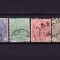 ✅ RO 1890 ,LP 47 ,&quot;Carol I - Cifra in 4 colturi &quot; , serie + varietate 3B violet , stampile frumoase