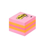 Cumpara ieftin Notite adezive Post-it roz cu porocaliu 51mm x 51mm 400 file/cub Notite adezive 3M Post-it 51 x 51 mm roz si portocaliu