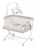 Patut Cullami co-sleeper 2 in 1 cu laterala culisanta si inaltime reglabila Gri deschis, Cam