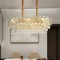 Candelabru Cristal WINDSOR Regalis 10x E27, Diametru 85cm, Auriu Lucios, Inaltime Reglabila