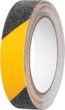 Banda antiderapanta autoadeziva Strend Pro 25 mm x 5 m, negru/galben