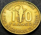 Cumpara ieftin Moneda exotica 10 FRANCI - AFRICA de VEST, anul 1978 *cod 2174 = excelenta