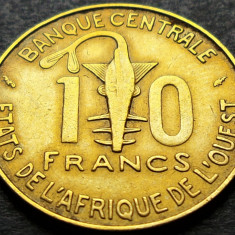 Moneda exotica 10 FRANCI - AFRICA de VEST, anul 1978 *cod 2174 = excelenta