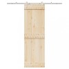 VidaXL Set piese pentru ușă glisantă, argintiu, 183 cm oțel inoxidabil