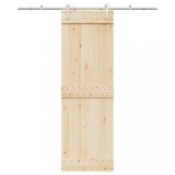 VidaXL Set piese pentru ușă glisantă, argintiu, 183 cm oțel inoxidabil