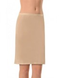 Jupa Dama Bej Fusta Rochie, Antistatic, Talie Elastica Dantelata, Material Fin, Lungime 47cm
