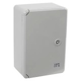 Cutie distributie IP65 din ABS gri, usa mata, placa metalica, 200x300x130 mm PP3001