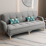 Canapea Clara 200x78x62 cm Rabatabila Stofa Gri Deschis
