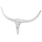 Cumpara ieftin Decoratiune pentru perete tip cap de taur, aluminiu, 72 cm, argintiu