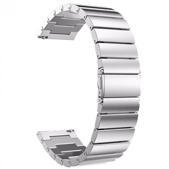 Curea din metal compatibila cu Moto 360 42mm generatia 2, 20mm, Silver