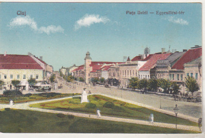 bnk cp Cluj - Piata Unirii - necirculata 1926 foto