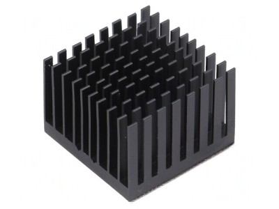 Radiator extrudat cu aripioare BGA negru 35mmx35mm foto