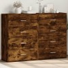 Set 2 Dulapuri Gossi Stejar Fumuriu 60x31x84 cm Living Lemn