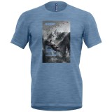 Tricou Barbati Crazy Joker Magic Mountain S, Bumbac Organic si Canepa, Imprimeu Colorat