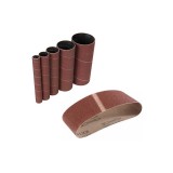 Cumpara ieftin Set banda si clindri de slefuire pentru masina de slefuit cu ax GSBSM 450 Gude 38365, K150, 6 piese