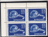 ROMANIA 1963 LP 562 CONGRESUL MONDIAL AL FEMEILOR MOSCOVA BLOC DE 4 TIMBRE MNH, Nestampilat
