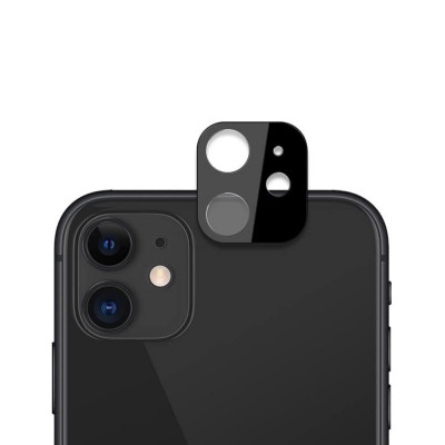 Folie Camera pentru iPhone 11 - Techsuit Full Camera Glass - Black foto