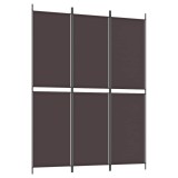 Cumpara ieftin Paravan de camera cu 3 panouri, maro, 150x200 cm, textil