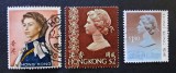 Hong Kong Britanic 1962&ndash;1992 - Set de 3 Timbre Definitive Clasice &bdquo;Regina Elisabeta a II-a&rdquo; -CLN1