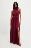 Answear Lab rochie culoarea rosu, maxi, evazată