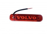 Lampa Gabarit LED Logo Volvo Rosie 12V-24V, Semnalizare Auto, 100mm