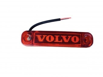 Lampa de gabarit cu LOGO Volvo rosie 12v-24v foto