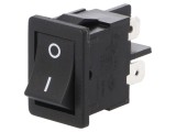 &Icirc;ntrerupător Basculant ON-OFF 4A/250VAC Negru IP40