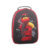 Rucsac Negru Lego M-line - Design Rosu Ninjago Kai (pentru Mancare)