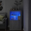 VidaXL Dulap lateral cu lumini LED, gri sonoma, lemn prelucrat 836628